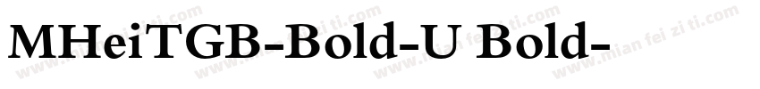 MHeiTGB-Bold-U Bold字体转换